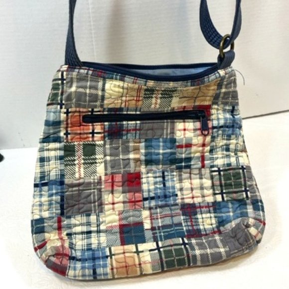 Donna Sharp Quilted Puzzle Designed Crossbody Bag Purse Adj 12x10.5" - Picture 2 of 11